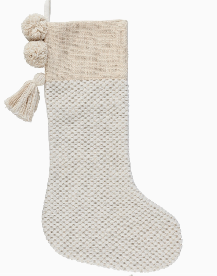 Woven Pom stocking