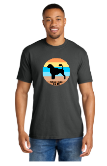 PWDCA Unisex Screen Printed Comfort Tee Striped Logo