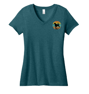 PWDCA Screen Printed Women's V-neck with Weathered Logo