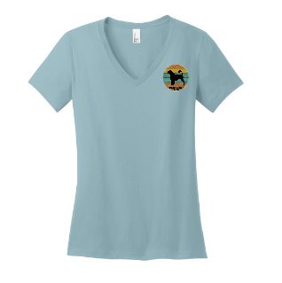 PWDCA Screen Printed Women's V-neck with Weathered Logo